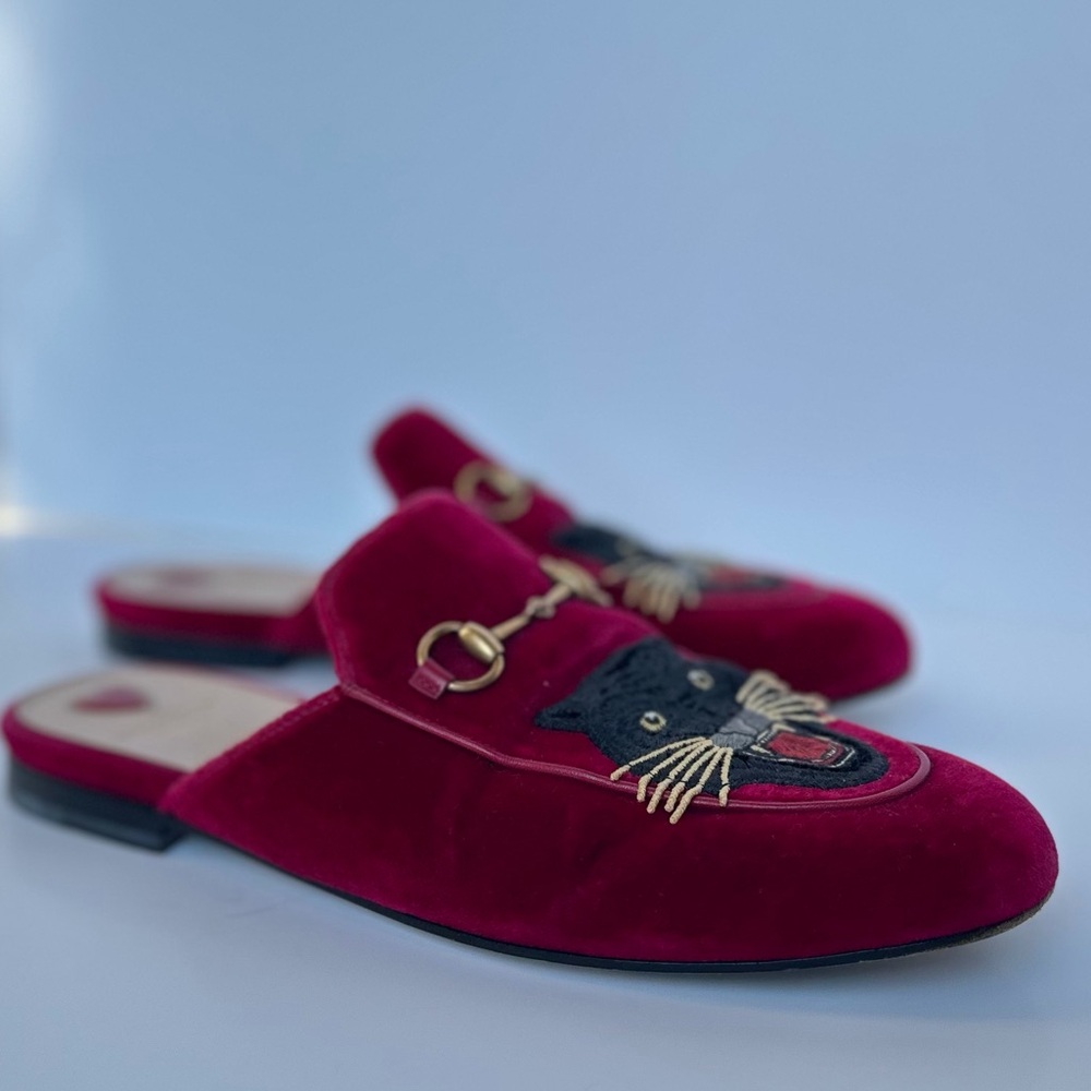 Gucci Princetown raspberry velvet slipper - Picture 4 of 12